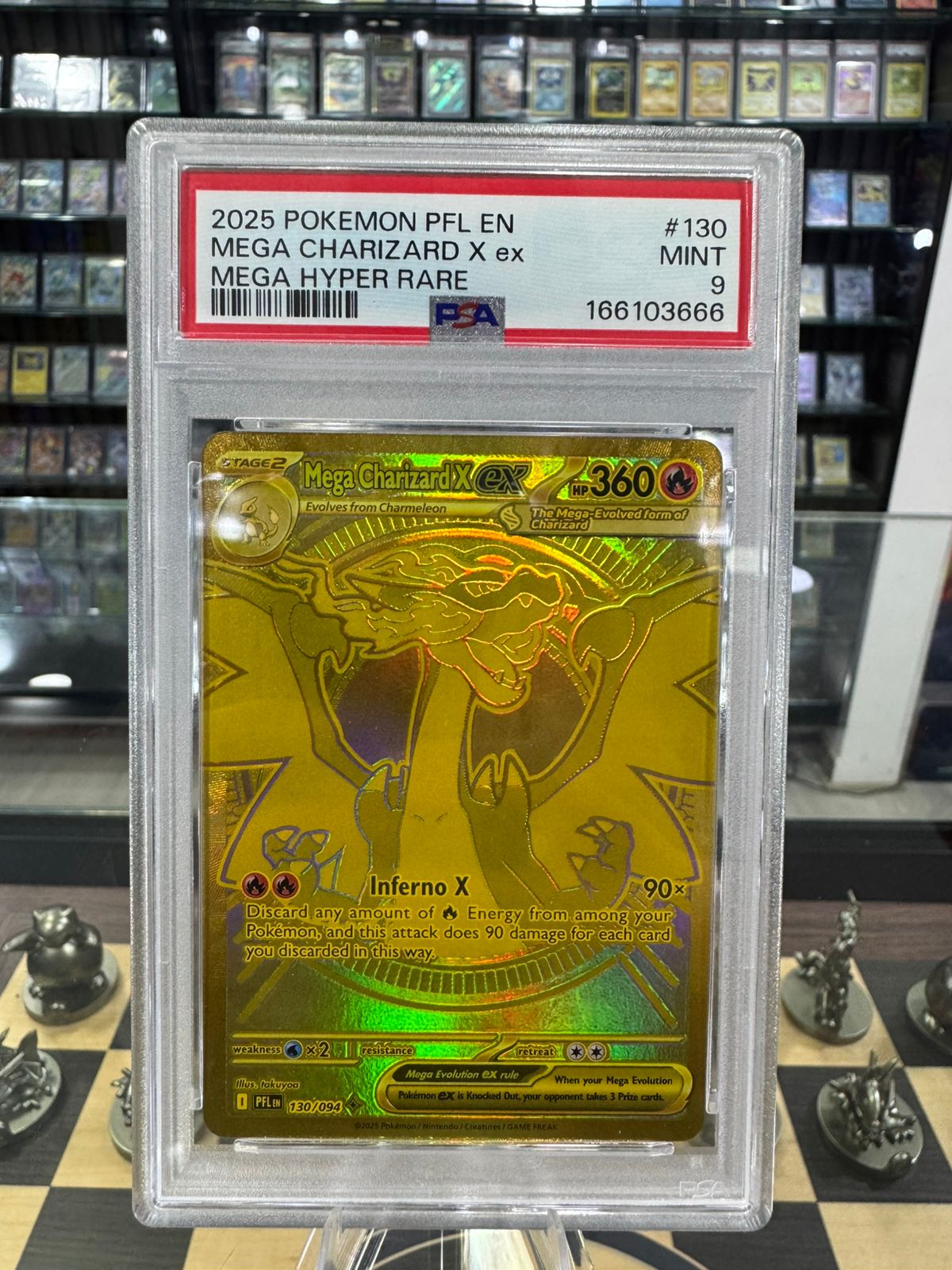 MEGA CHARIZARD X EX Phantasmal flames MINT 9