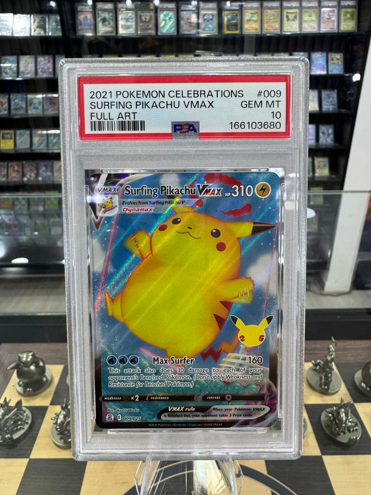 SURFING PIKACHU VMAX Celebrations GEM MT 10